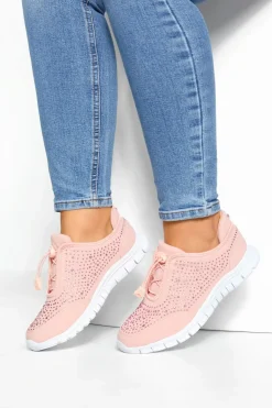 Extra Wide Fit Embellished Diamante Trainers