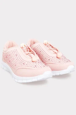 Extra Wide Fit Embellished Diamante Trainers