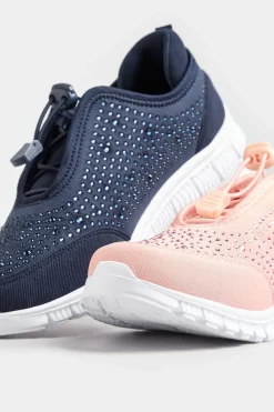 Extra Wide Fit Embellished Diamante Trainers