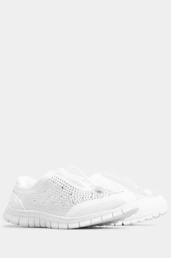 Extra Wide Fit Embellished Pull On Trainers