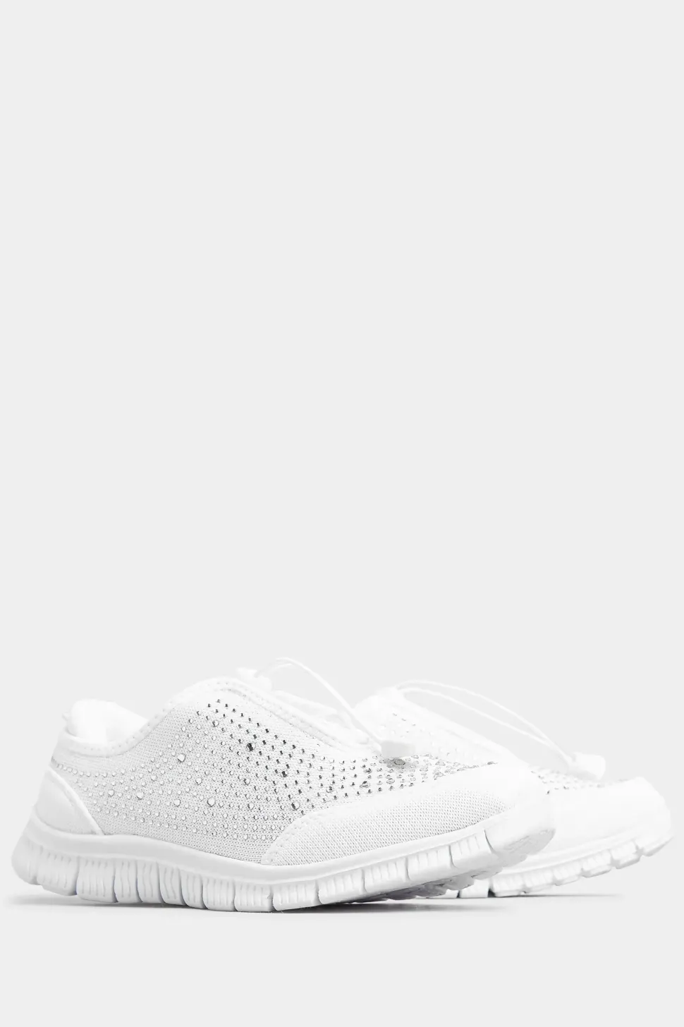 Extra Wide Fit Embellished Pull On Trainers