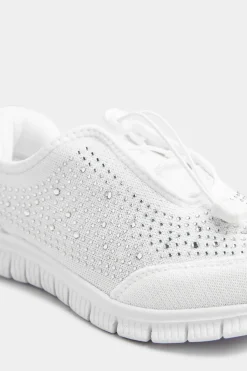 Extra Wide Fit Embellished Pull On Trainers