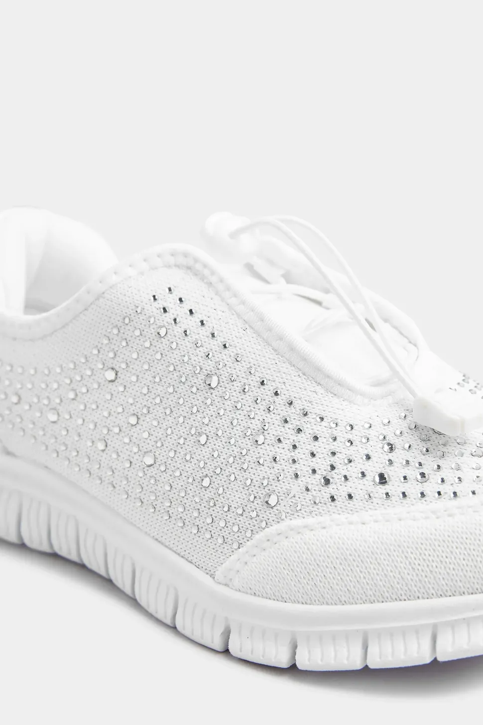 Extra Wide Fit Embellished Pull On Trainers