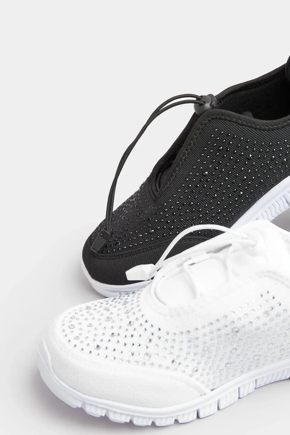 Extra Wide Fit Embellished Pull On Trainers