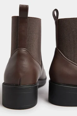 Extra Wide Fit Faux Leather Elasticated Chelsea Boots