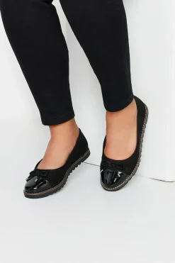Extra Wide Fit Faux Suede Ballet Pumps