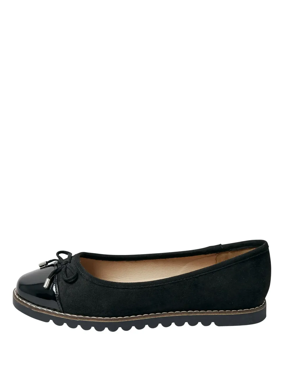 Extra Wide Fit Faux Suede Ballet Pumps