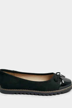Extra Wide Fit Faux Suede Ballet Pumps