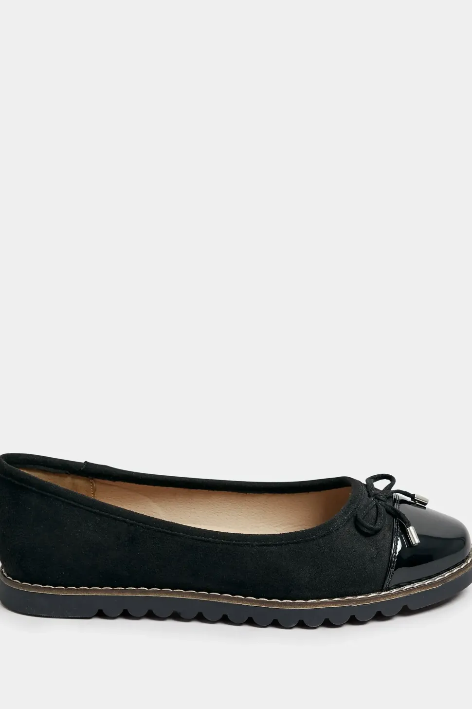 Extra Wide Fit Faux Suede Ballet Pumps