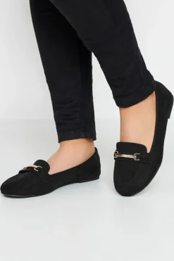 Extra Wide Fit Faux Suede Buckle Loafers