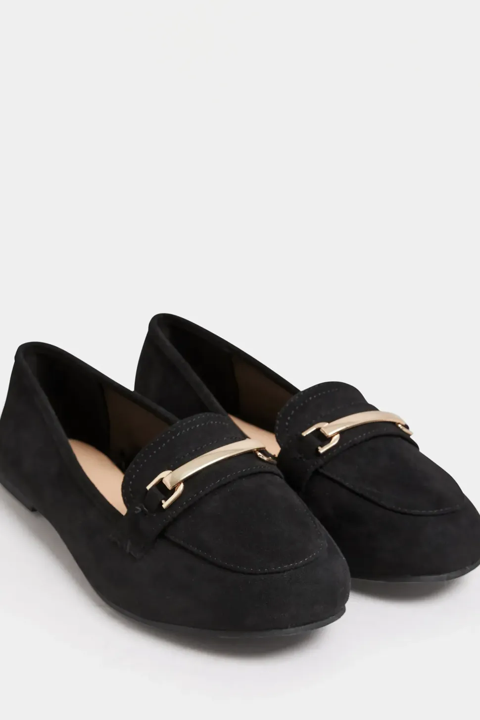 Extra Wide Fit Faux Suede Buckle Loafers