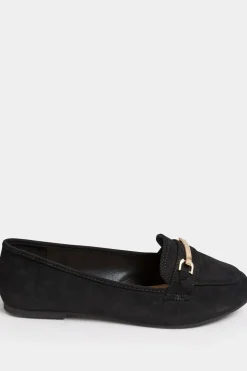 Extra Wide Fit Faux Suede Buckle Loafers