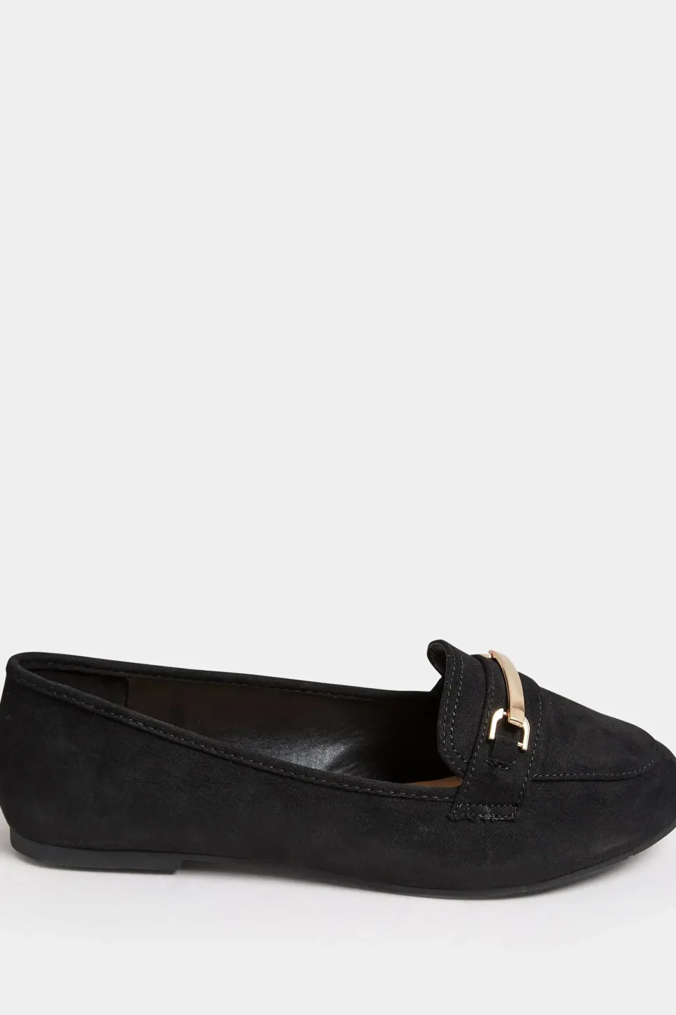 Extra Wide Fit Faux Suede Buckle Loafers