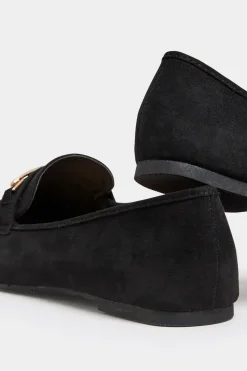 Extra Wide Fit Faux Suede Buckle Loafers