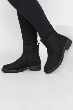 Extra Wide Fit Faux Suede Chelsea Boots