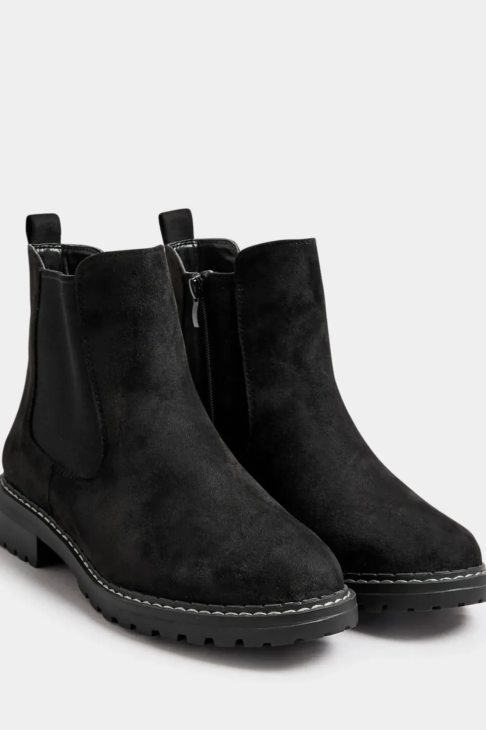 Extra Wide Fit Faux Suede Chelsea Boots