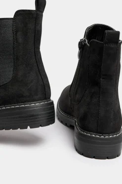Extra Wide Fit Faux Suede Chelsea Boots