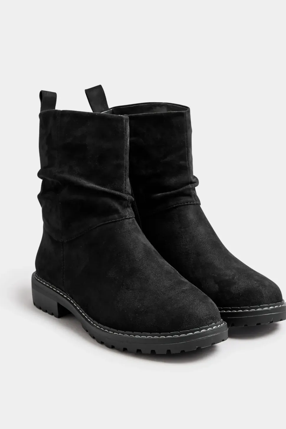 Extra Wide Fit Faux Suede Slouch Boots