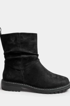 Extra Wide Fit Faux Suede Slouch Boots