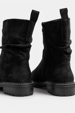 Extra Wide Fit Faux Suede Slouch Boots