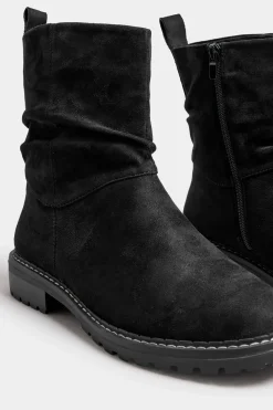 Extra Wide Fit Faux Suede Slouch Boots