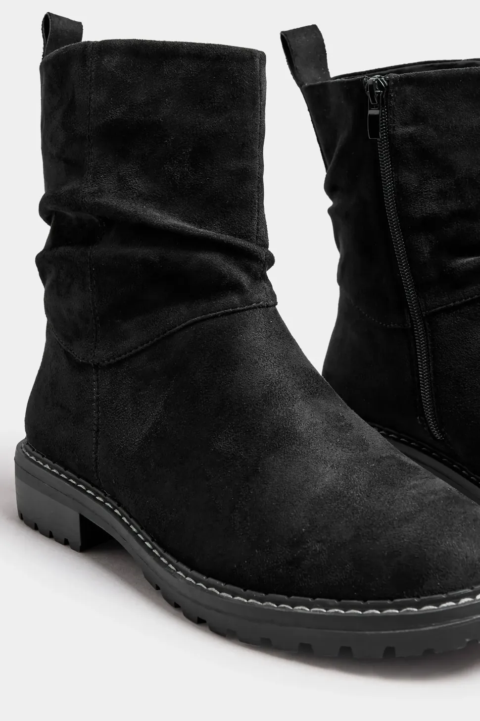 Extra Wide Fit Faux Suede Slouch Boots
