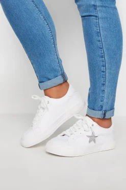 Extra Wide Fit Glitter Star Trainers