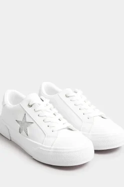 Extra Wide Fit Glitter Star Trainers