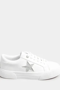 Extra Wide Fit Glitter Star Trainers