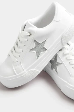Extra Wide Fit Glitter Star Trainers