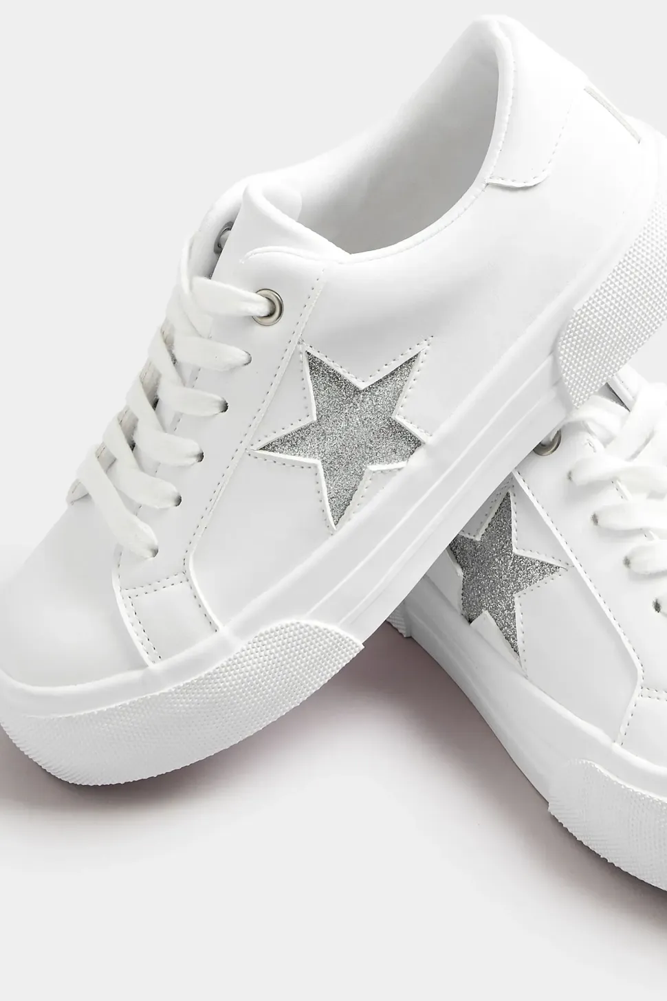 Extra Wide Fit Glitter Star Trainers