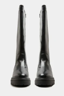 Extra Wide Fit Knee High Cleated Boots