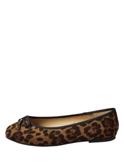 Extra Wide Fit Leopard Print Ballet Pumps