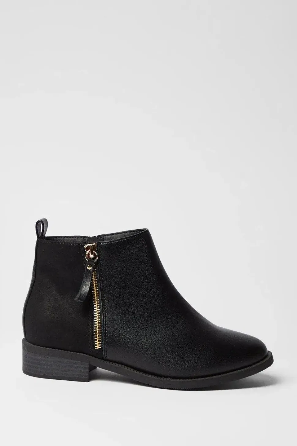 Extra Wide Fit Myla Side Zip Ankle Boots