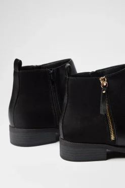 Extra Wide Fit Myla Side Zip Ankle Boots