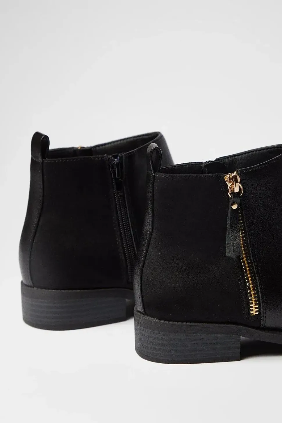 Extra Wide Fit Myla Side Zip Ankle Boots