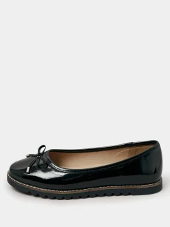Extra Wide Fit Patent Ballet Pumps
