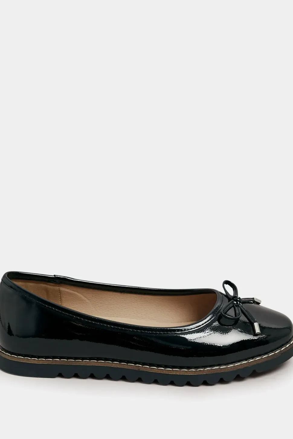 Extra Wide Fit Patent Ballet Pumps