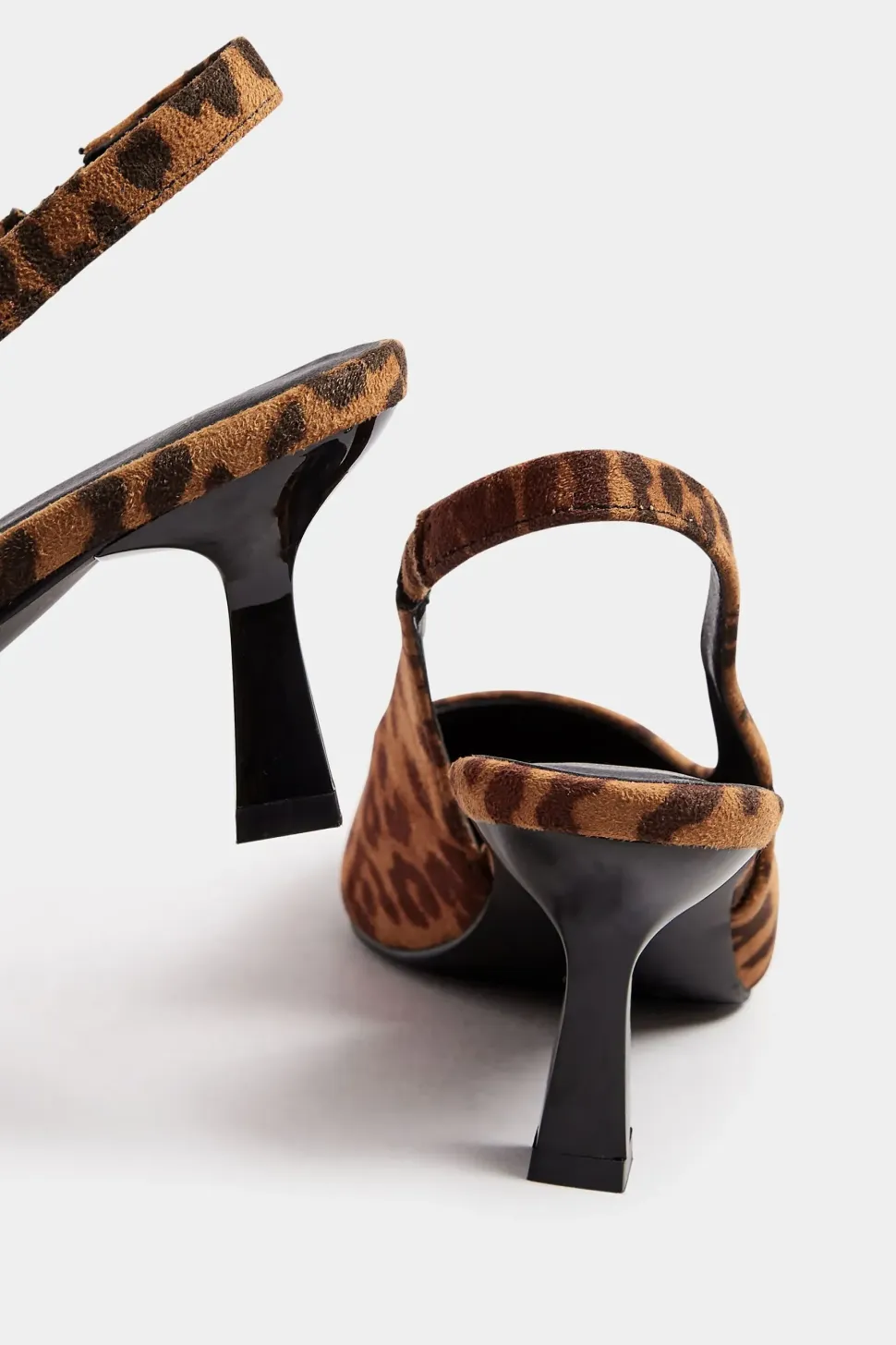 Extra Wide Fit Printed Slingback Kitten Heels