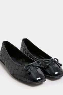 Extra Wide Fit Quilted Ballerina Pumps