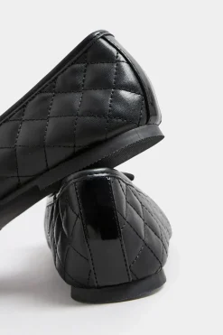 Extra Wide Fit Quilted Ballerina Pumps