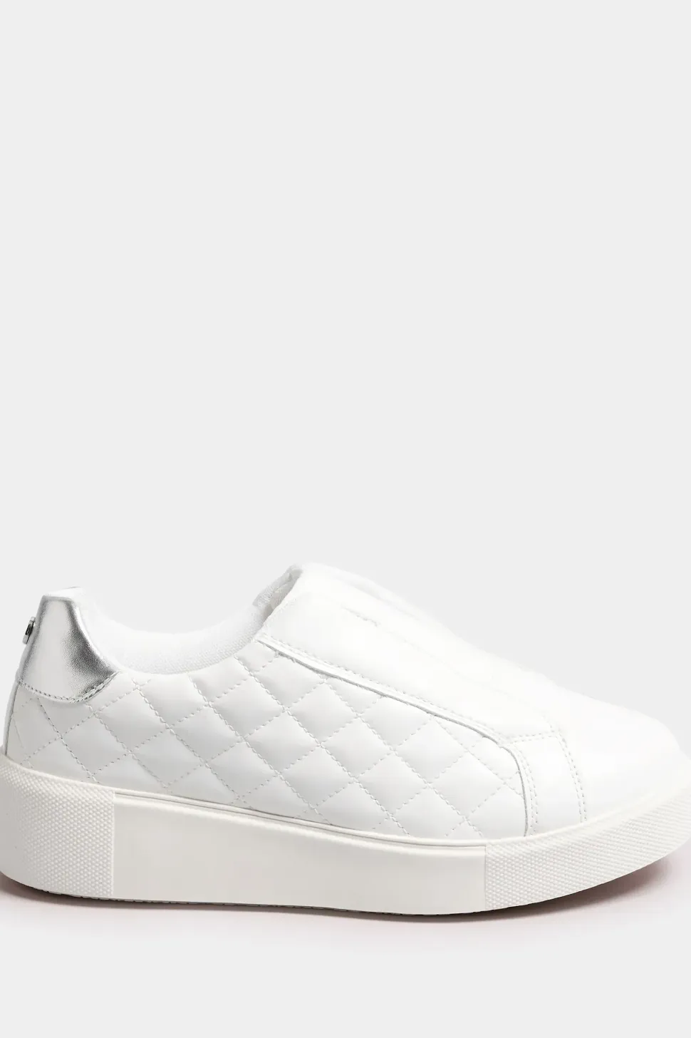 Extra Wide Fit Quilted Platform Trainers