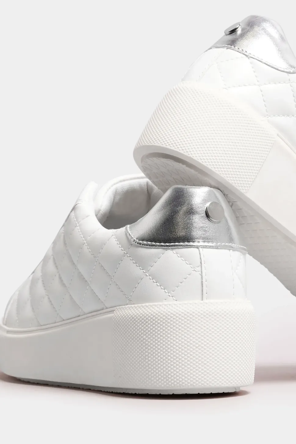 Extra Wide Fit Quilted Platform Trainers