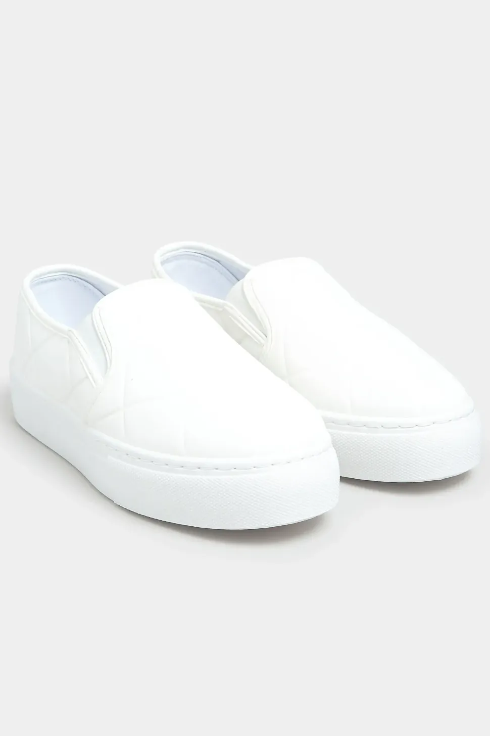 Extra Wide Fit Quilted Slip-On Trainers