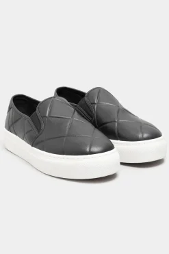 Extra Wide Fit Quilted Slip-On Trainers