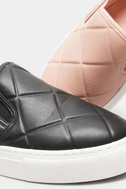 Extra Wide Fit Quilted Slip-On Trainers