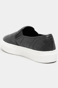 Extra Wide Fit Quilted Slip-On Trainers