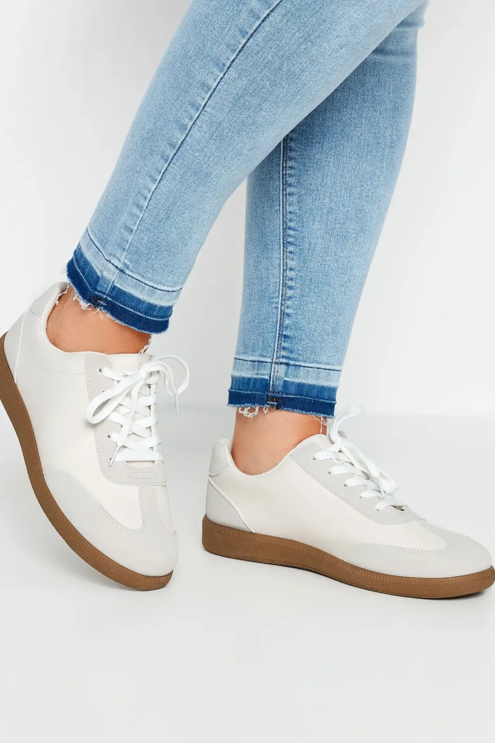 Extra Wide Fit Retro Gum Sole Trainers