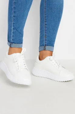 Extra Wide Fit Ribbed Platform Trainers