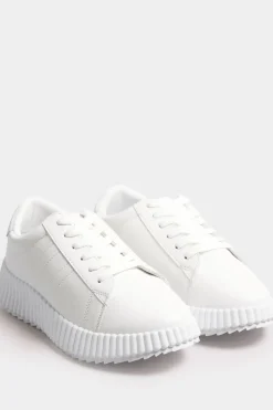 Extra Wide Fit Ribbed Platform Trainers